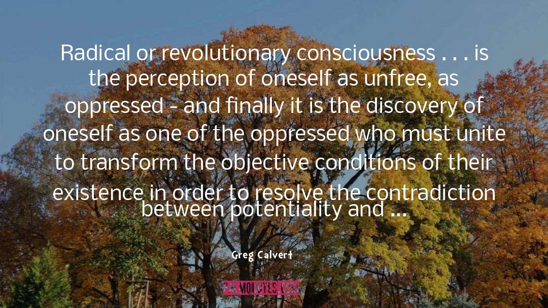 Greg Calvert Quotes: Radical or revolutionary consciousness .