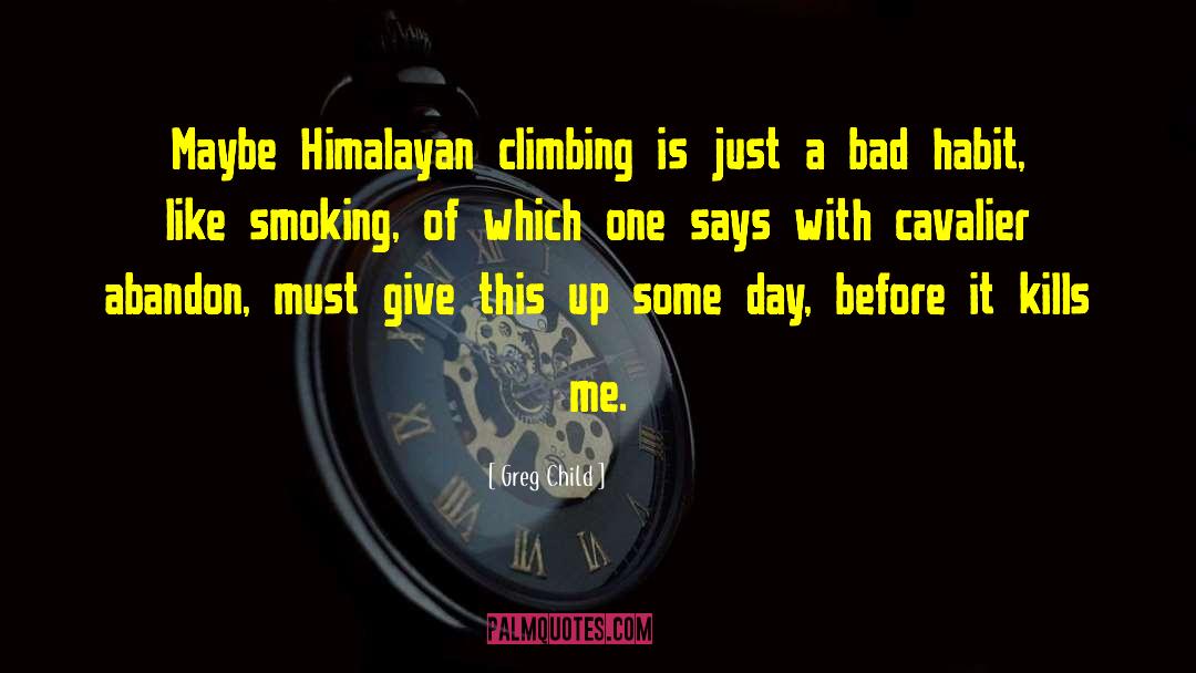 Greg Child Quotes: Maybe Himalayan climbing is just