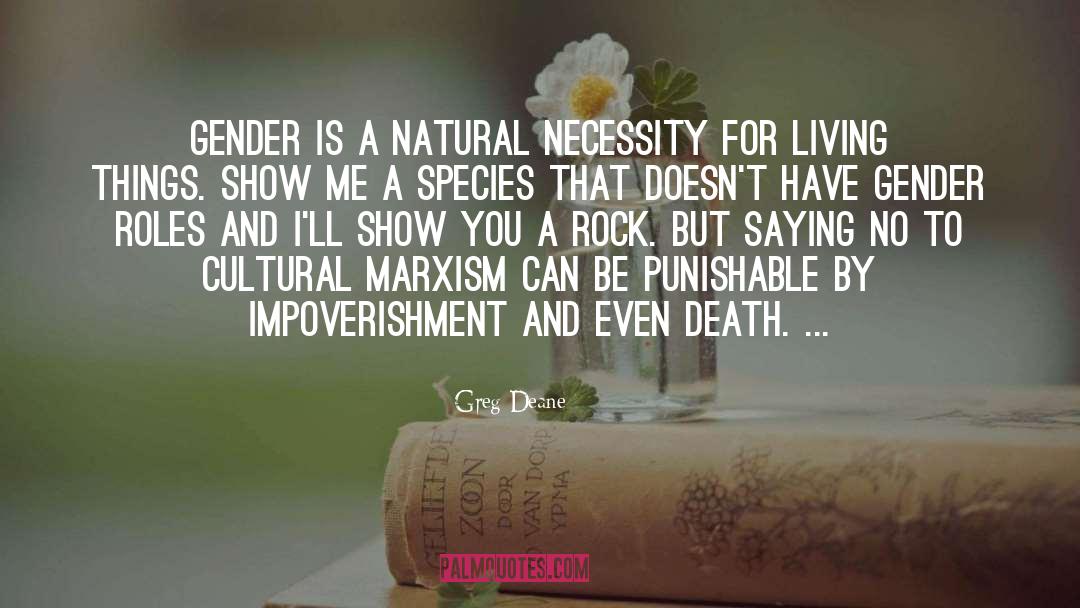 Greg Deane Quotes: Gender is a natural necessity