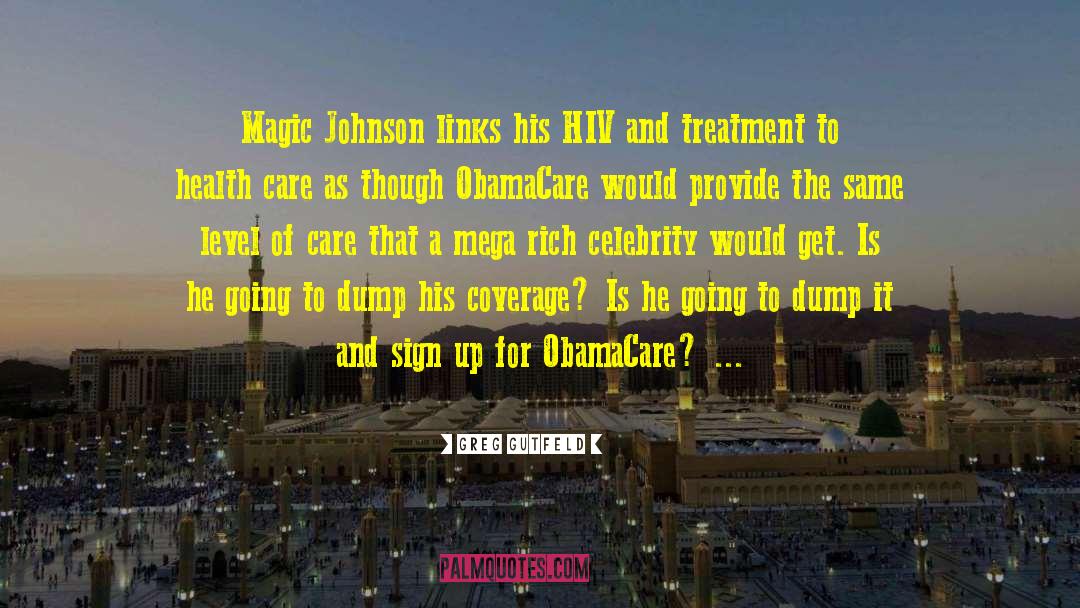 Greg Gutfeld Quotes: Magic Johnson links his HIV