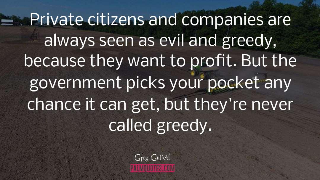 Greg Gutfeld Quotes: Private citizens and companies are