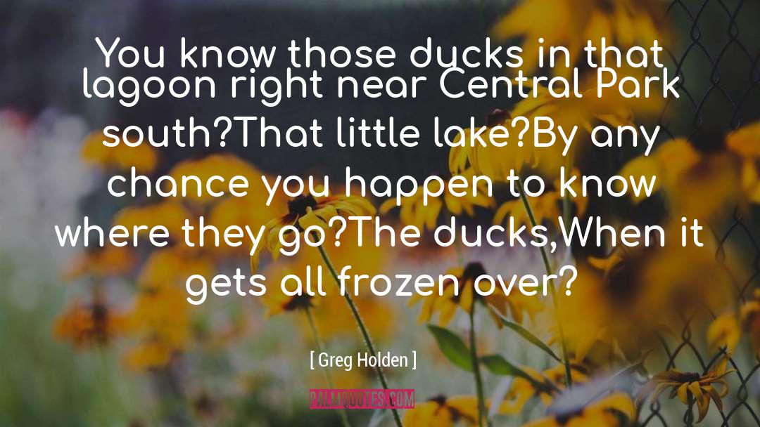 Greg Holden Quotes: You know those ducks in