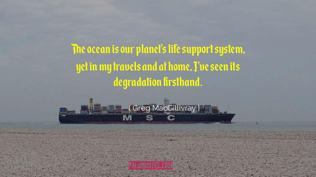 Greg MacGillivray Quotes: The ocean is our planet's