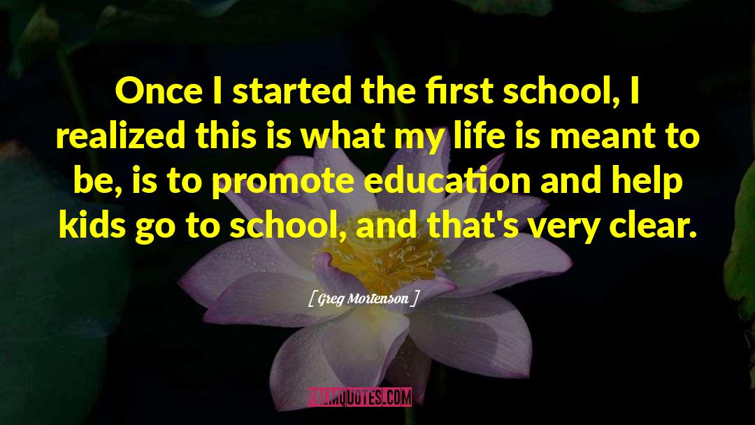 Greg Mortenson Quotes: Once I started the first