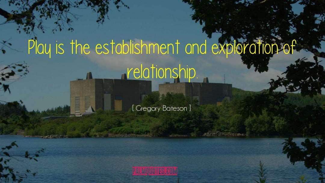 Gregory Bateson Quotes: Play is the establishment and