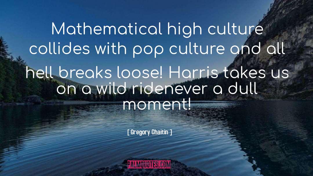 Gregory Chaitin Quotes: Mathematical high culture collides with