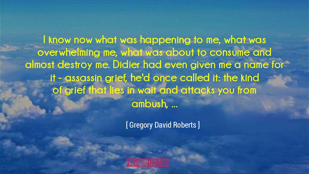 Gregory David Roberts Quotes: I know now what was