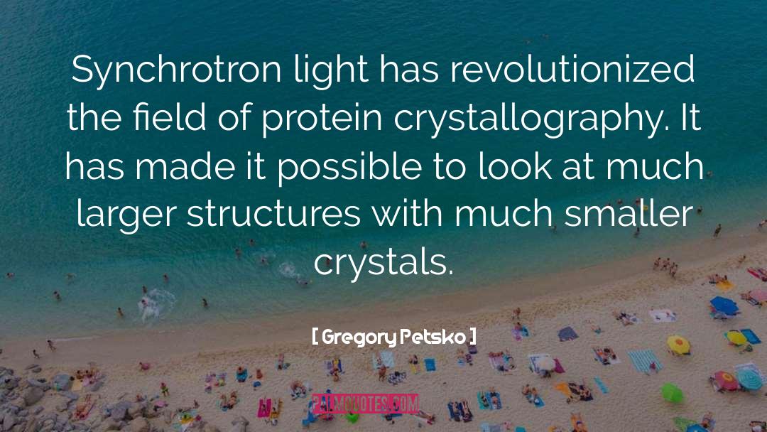 Gregory Petsko Quotes: Synchrotron light has revolutionized the