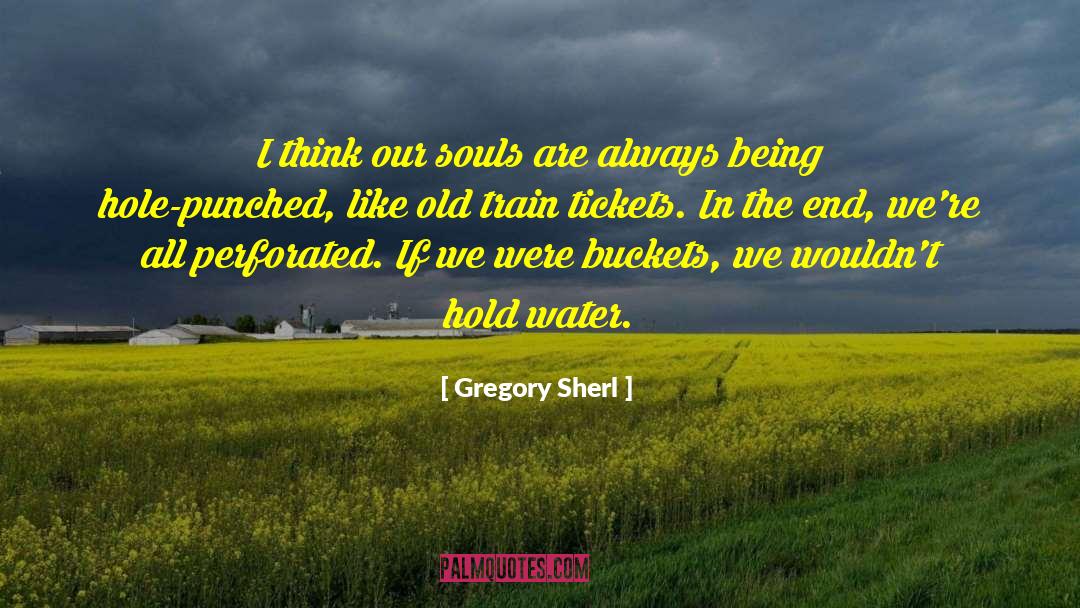 Gregory Sherl Quotes: I think our souls are