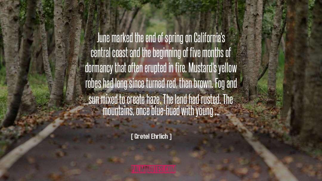 Gretel Ehrlich Quotes: June marked the end of