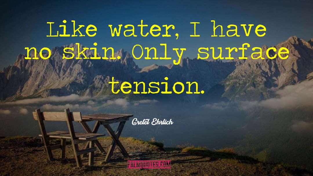 Gretel Ehrlich Quotes: Like water, I have no