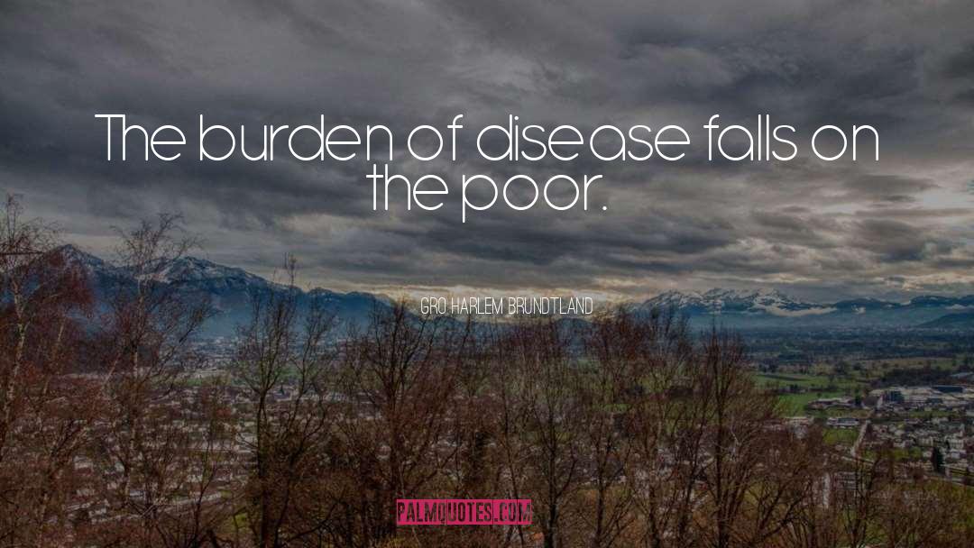Gro Harlem Brundtland Quotes: The burden of disease falls