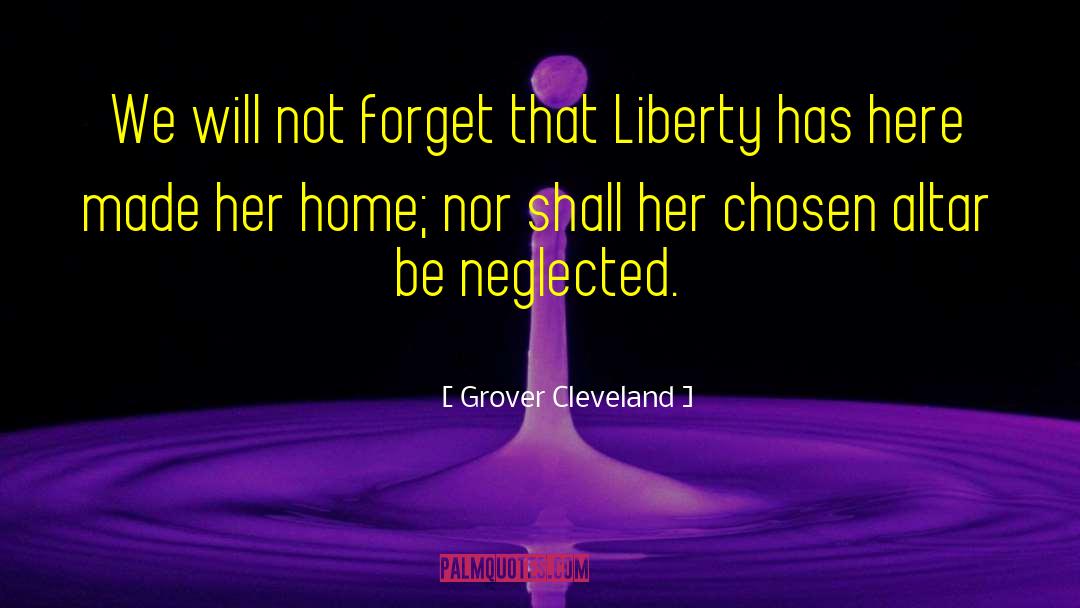 Grover Cleveland Quotes: We will not forget that