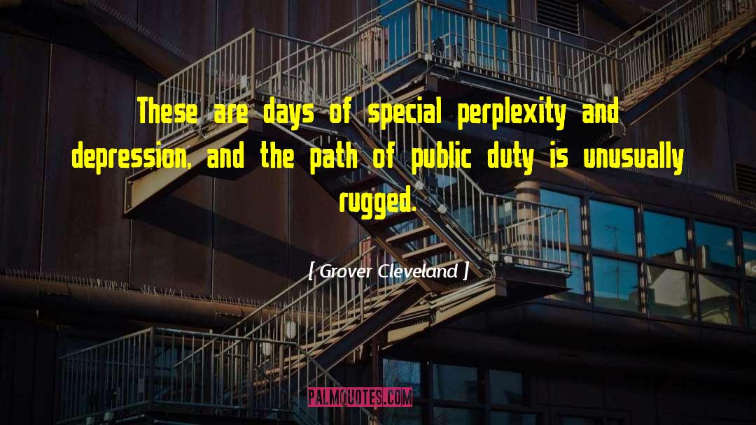 Grover Cleveland Quotes: These are days of special