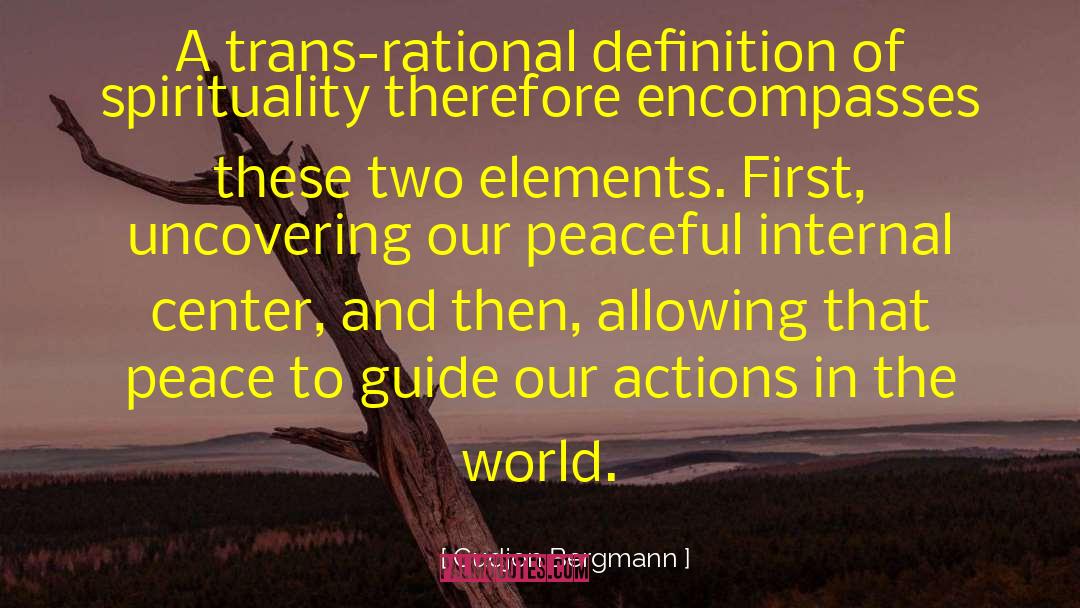 Gudjon Bergmann Quotes: A trans-rational definition of spirituality