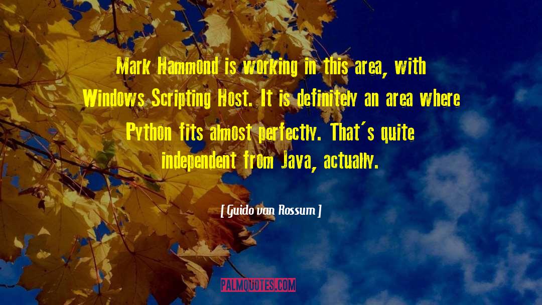Guido Van Rossum Quotes: Mark Hammond is working in