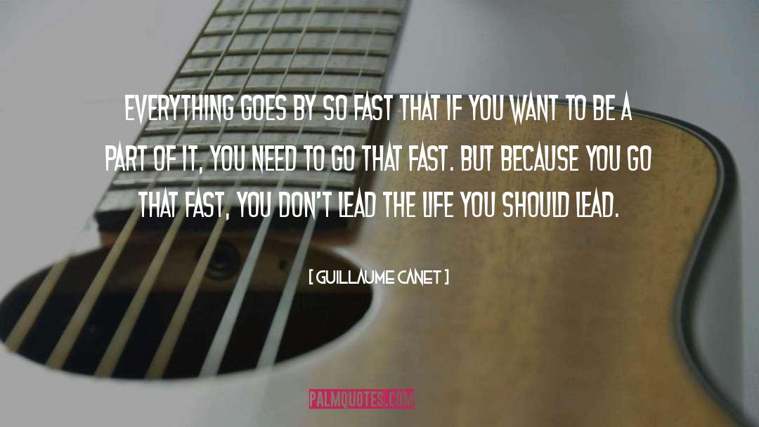 Guillaume Canet Quotes: Everything goes by so fast