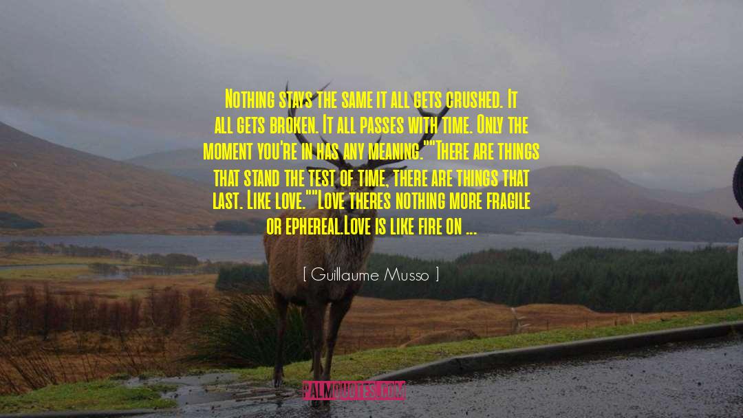 Guillaume Musso Quotes: Nothing stays the same it