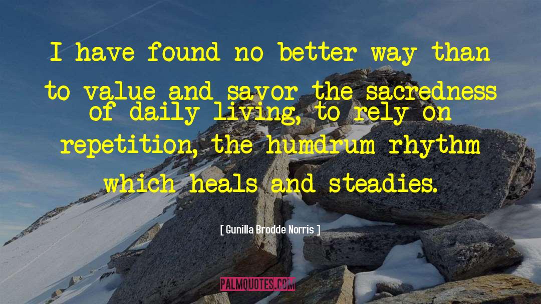Gunilla Brodde Norris Quotes: I have found no better