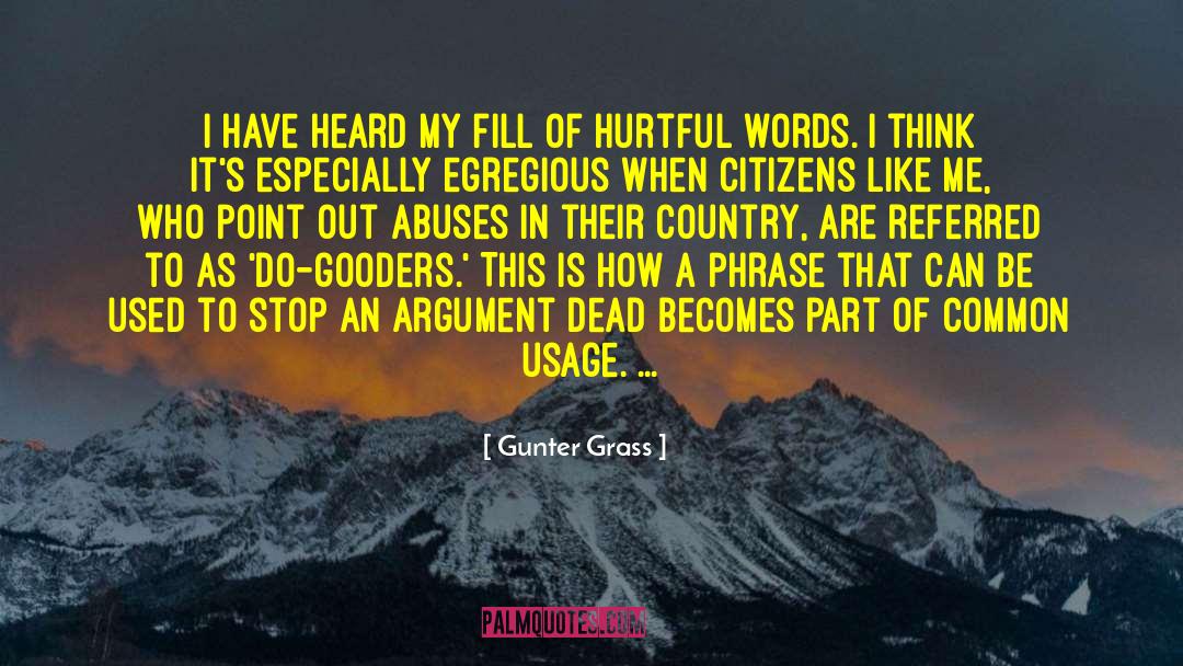 Gunter Grass Quotes: I have heard my fill