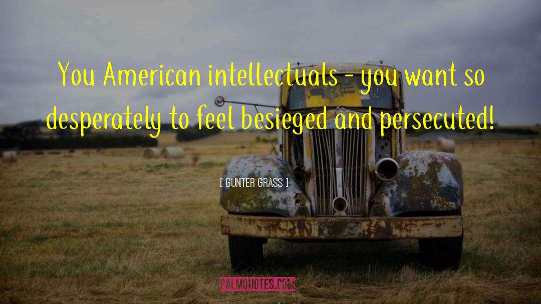 Gunter Grass Quotes: You American intellectuals - you