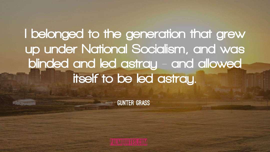 Gunter Grass Quotes: I belonged to the generation