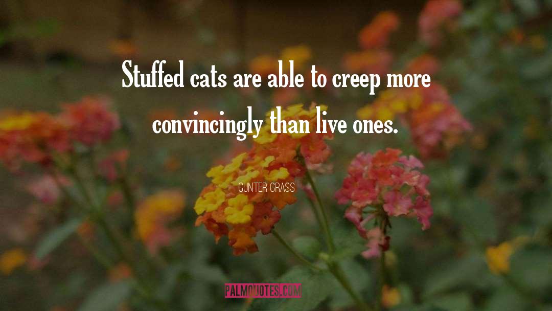 Gunter Grass Quotes: Stuffed cats are able to