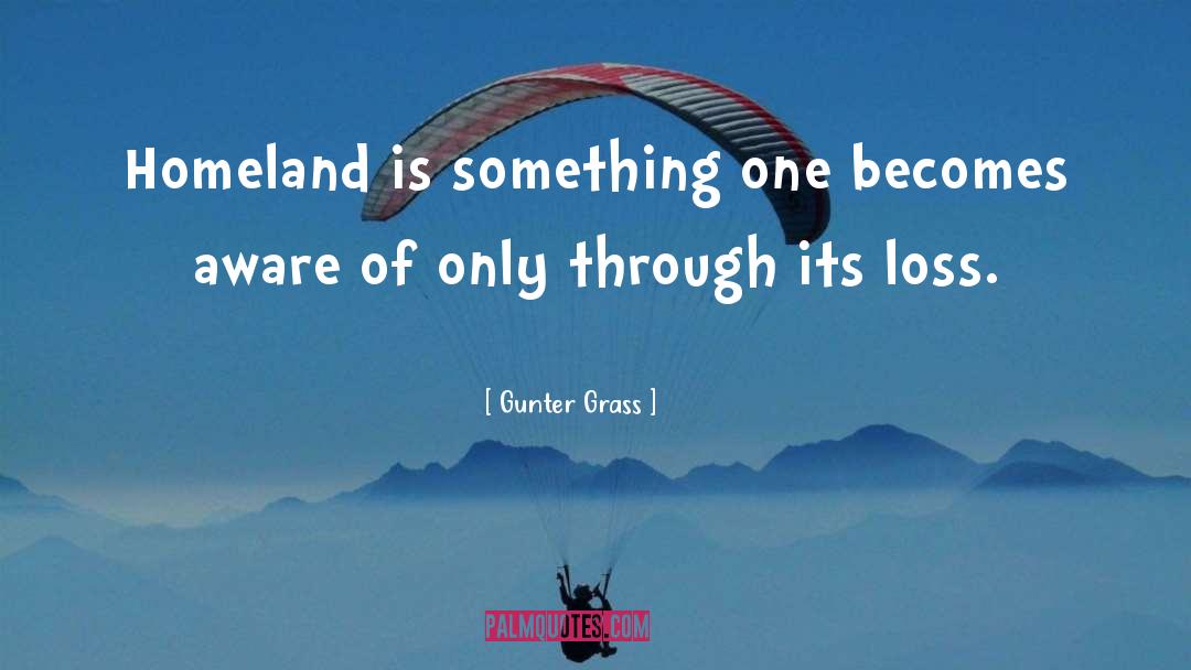 Gunter Grass Quotes: Homeland is something one becomes