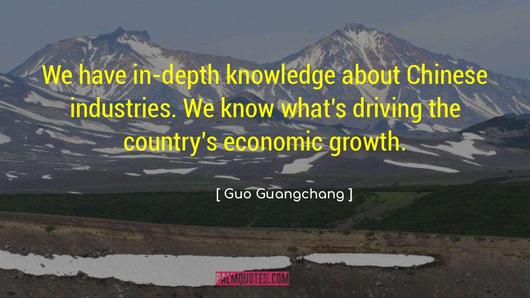 Guo Guangchang Quotes: We have in-depth knowledge about