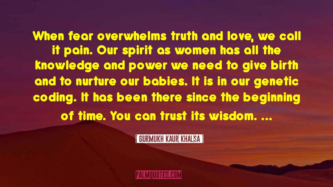 Gurmukh Kaur Khalsa Quotes: When fear overwhelms truth and