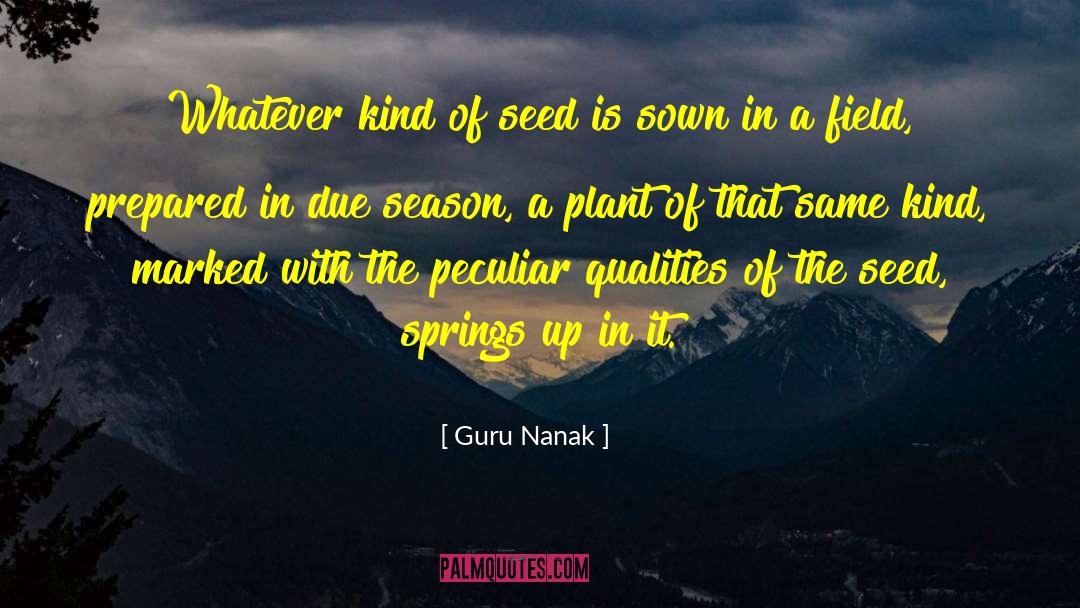 Guru Nanak Quotes: Whatever kind of seed is