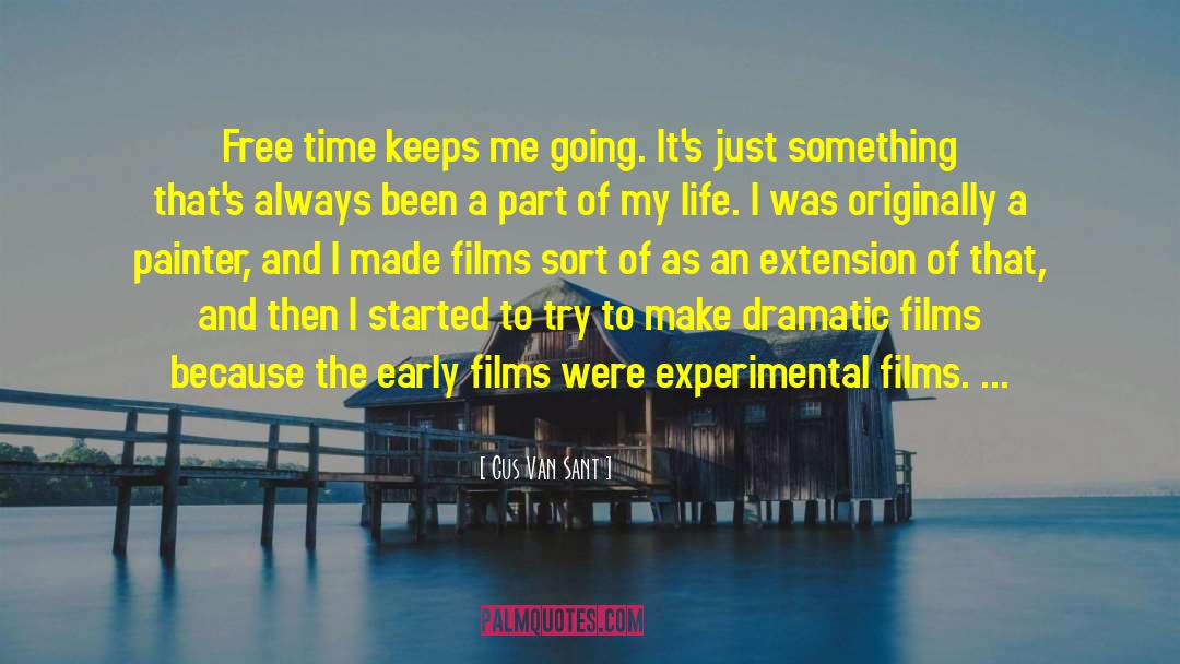 Gus Van Sant Quotes: Free time keeps me going.