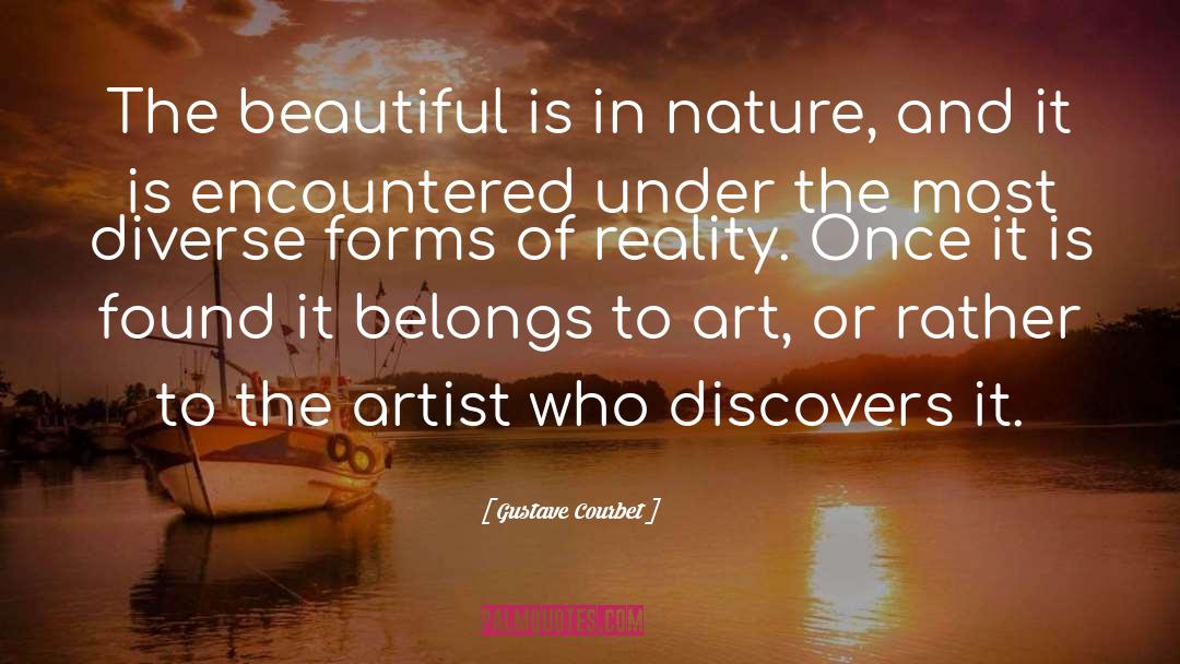 Gustave Courbet Quotes: The beautiful is in nature,