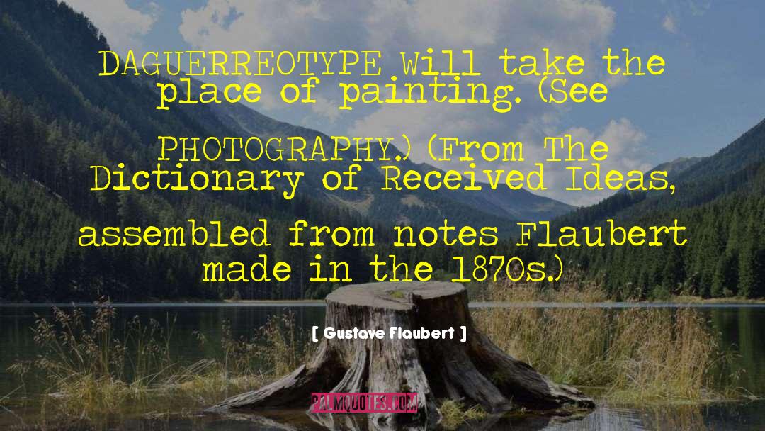 Gustave Flaubert Quotes: DAGUERREOTYPE Will take the place