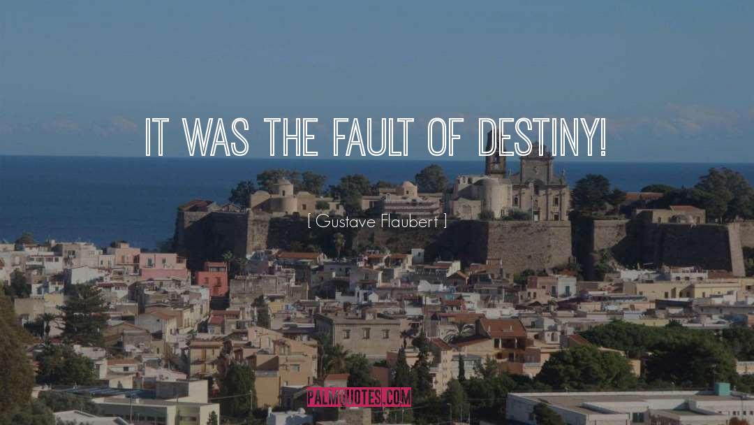 Gustave Flaubert Quotes: It was the fault of
