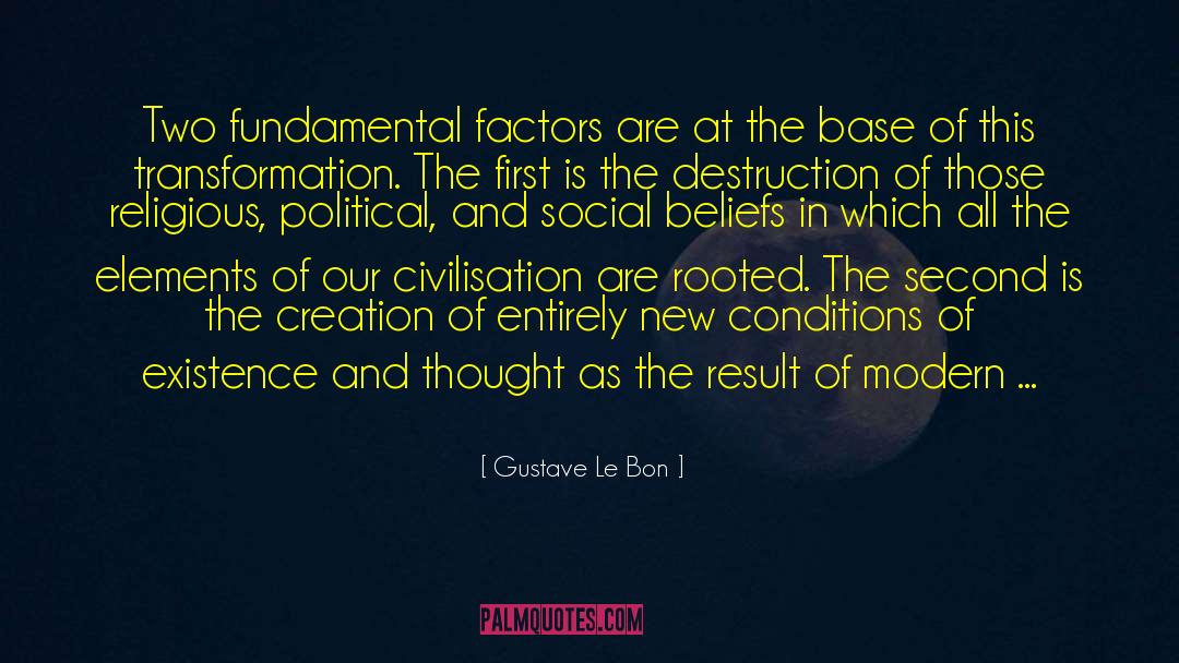 Gustave Le Bon Quotes: Two fundamental factors are at