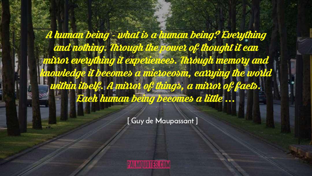 Guy De Maupassant Quotes: A human being - what