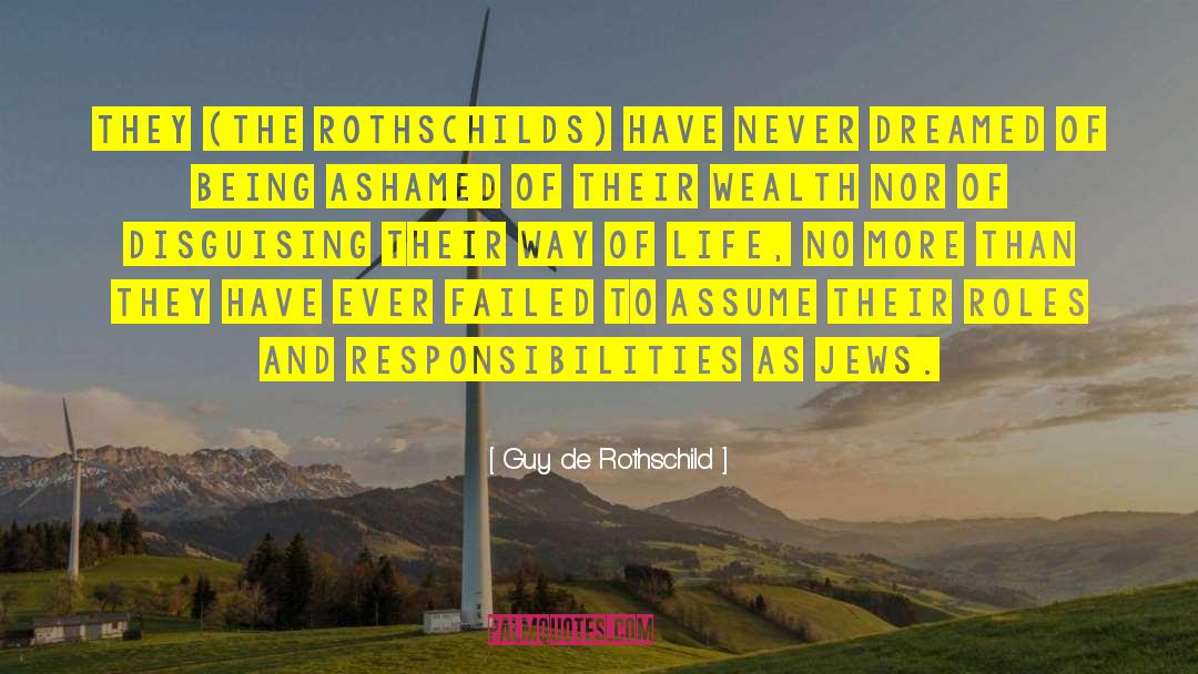 Guy De Rothschild Quotes: They (the Rothschilds) have never