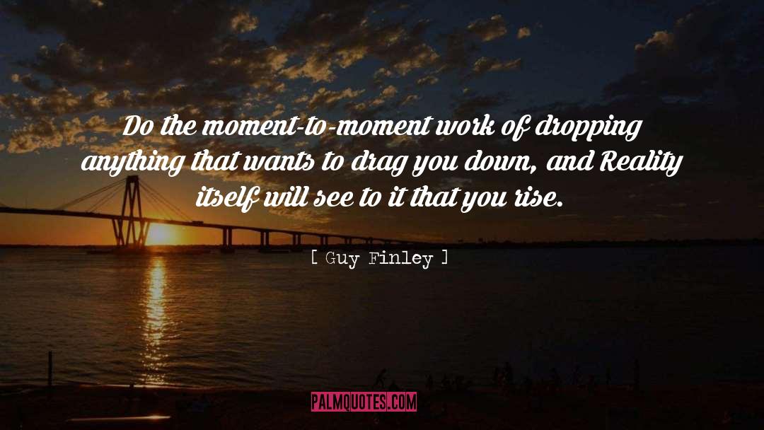 Guy Finley Quotes: Do the moment-to-moment work of