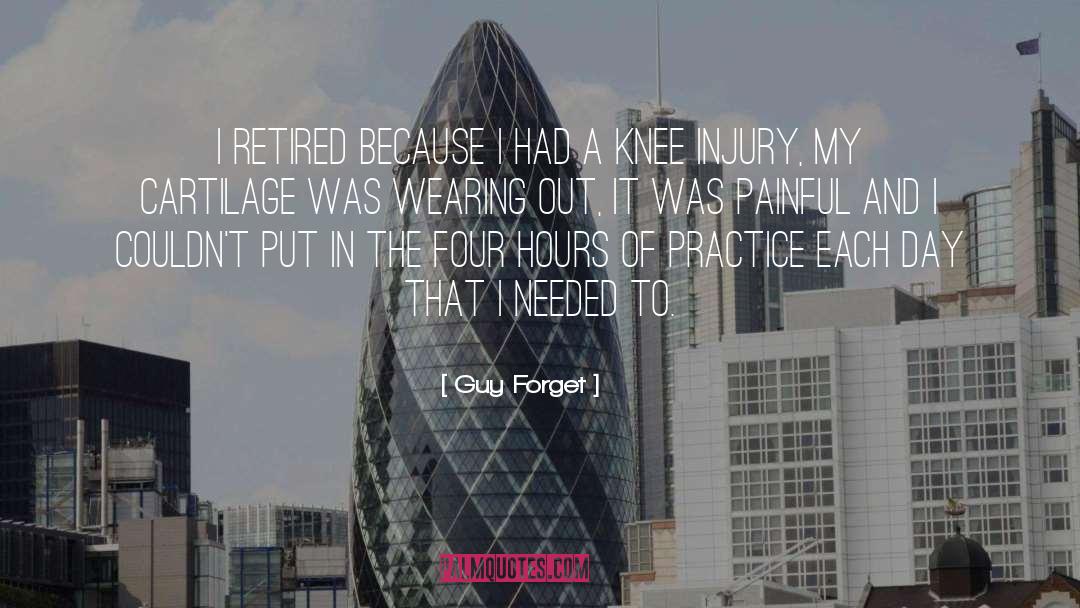 Guy Forget Quotes: I retired because I had