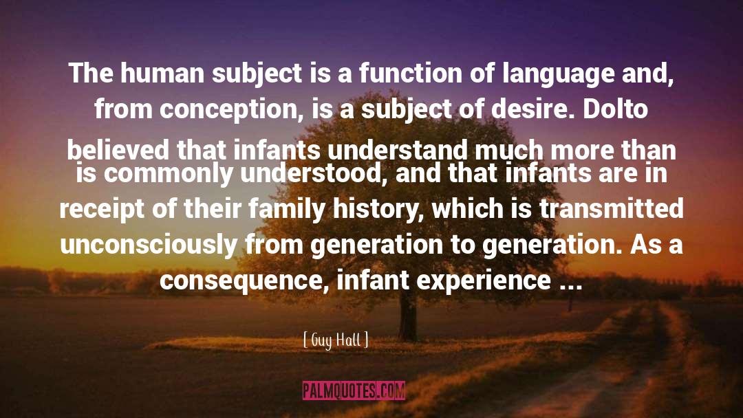 Guy Hall Quotes: The human subject is a