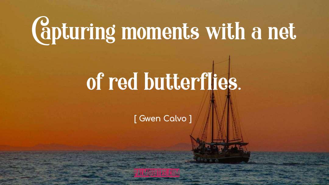 Gwen Calvo Quotes: Capturing moments with a net