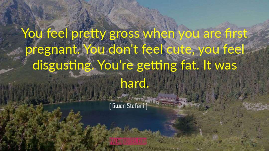 Gwen Stefani Quotes: You feel pretty gross when