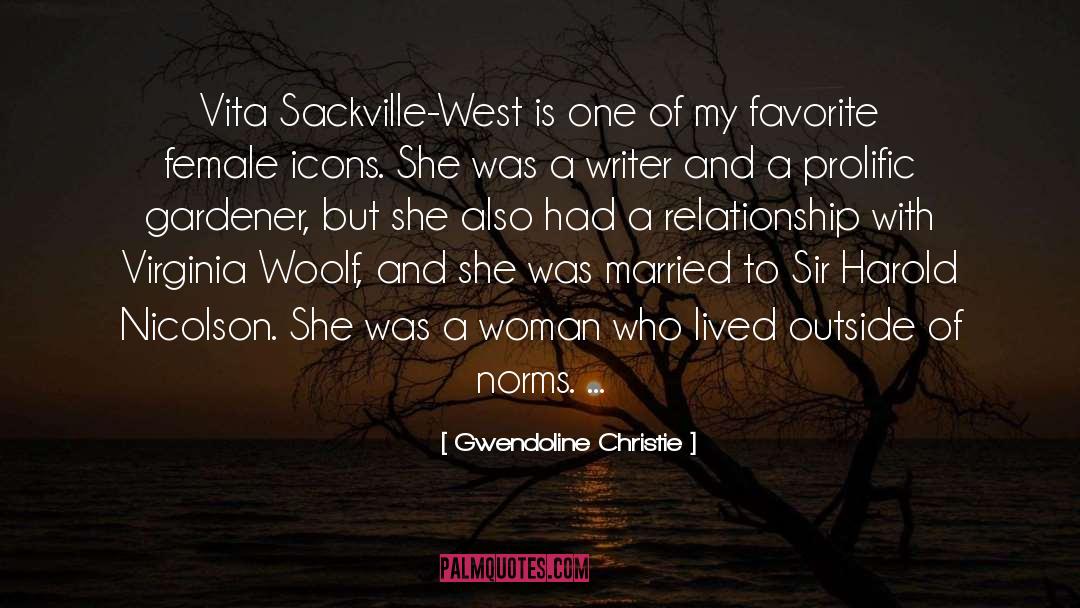 Gwendoline Christie Quotes: Vita Sackville-West is one of
