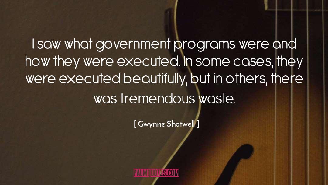 Gwynne Shotwell Quotes: I saw what government programs