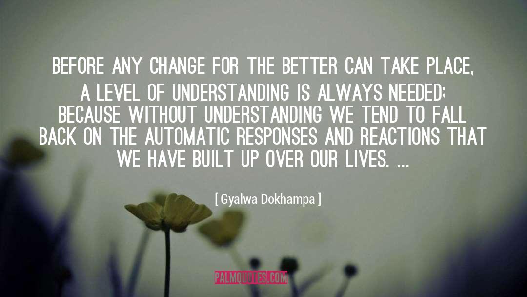 Gyalwa Dokhampa Quotes: Before any change for the