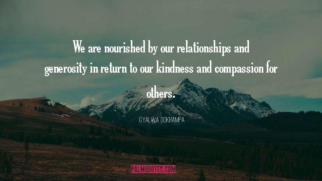 Gyalwa Dokhampa Quotes: We are nourished by our