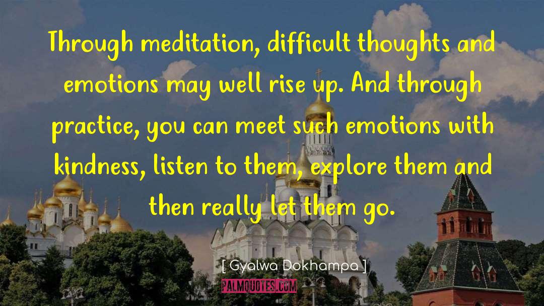 Gyalwa Dokhampa Quotes: Through meditation, difficult thoughts and