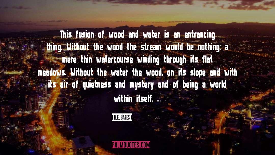 H.E. Bates Quotes: This fusion of wood and