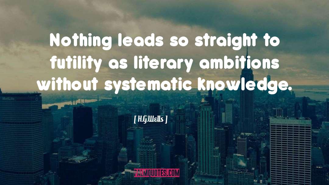 H.G.Wells Quotes: Nothing leads so straight to